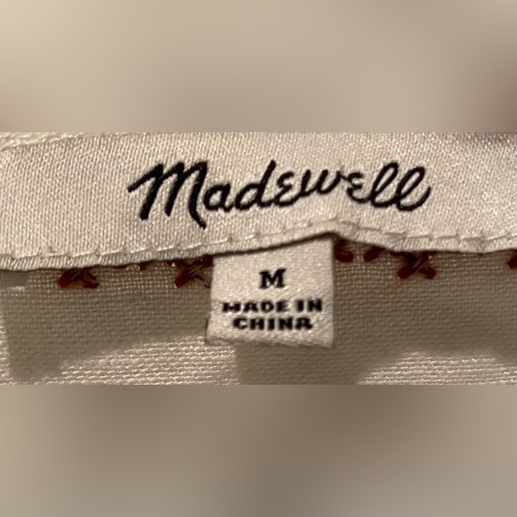 Madewell Lighthouse Embroidered-Sleeve Popover Midi Dress in Ivory - Picture 10 of 10